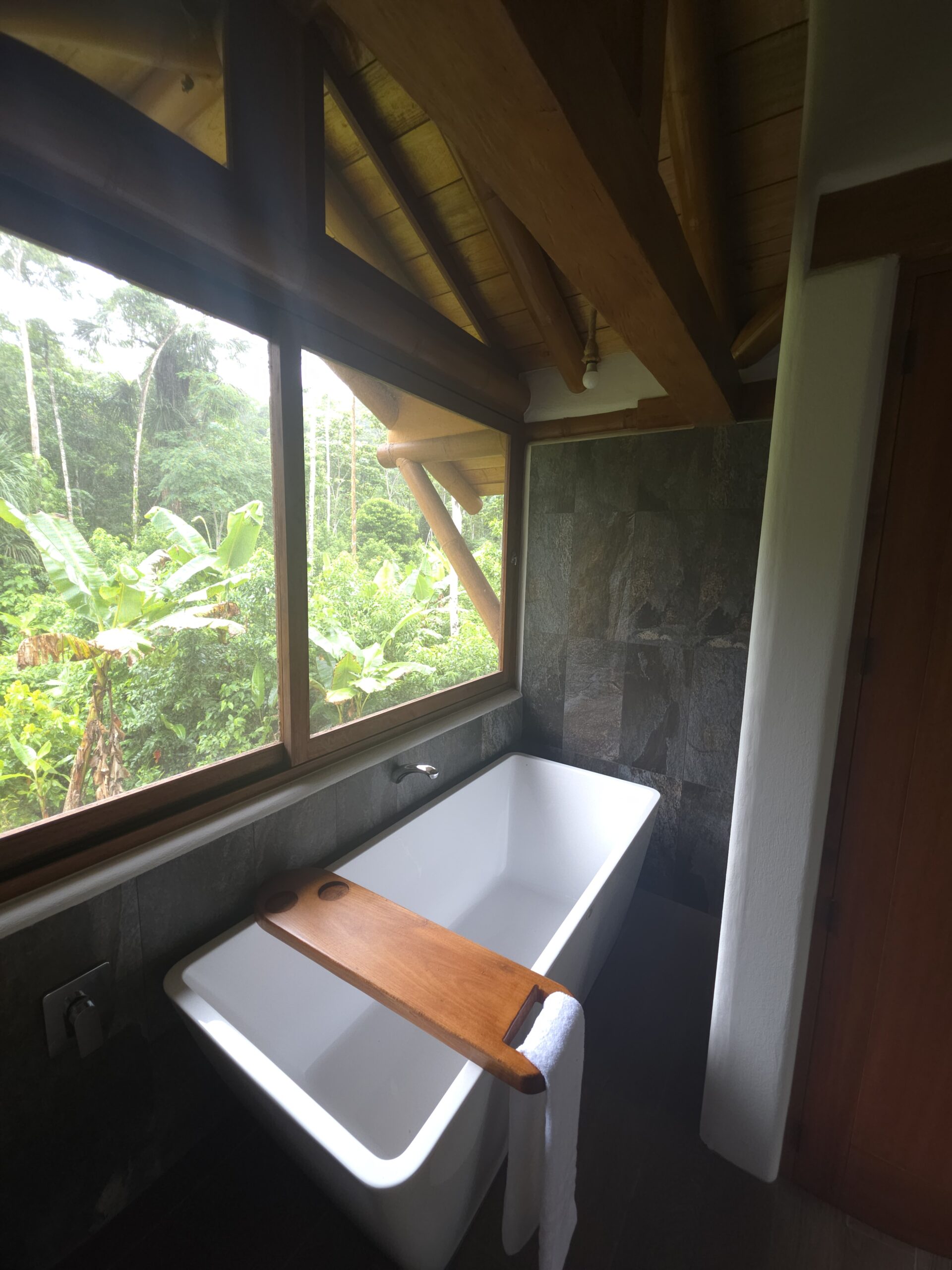 En-suite bathroom with bathtub at Tena Lodge